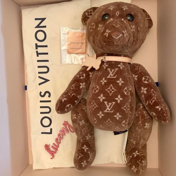 Louis Vuitton Teddy Bear Monogram Doudou Plush stuffed Velour Brown LV Stuffy - Picture 2 of 10